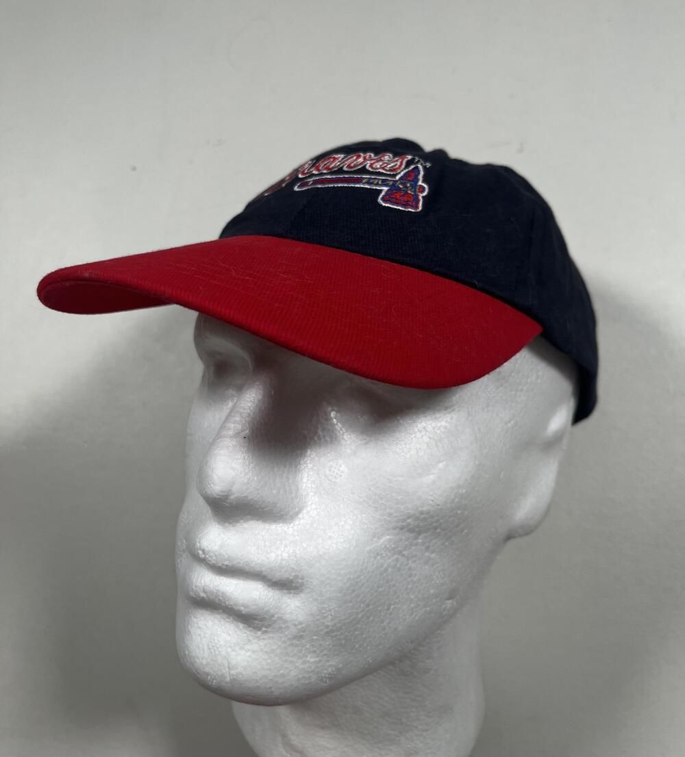 Atlanta Braves Hat Cap Strap Back Mens One Size Blue Red MLB Baseball Chevrolet